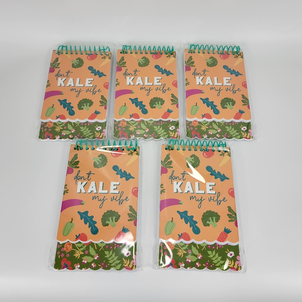 Lot Of 5 Pulsar Dont Kale My Vibe 120 Page Small Tiered Spiral Shopping Notebook